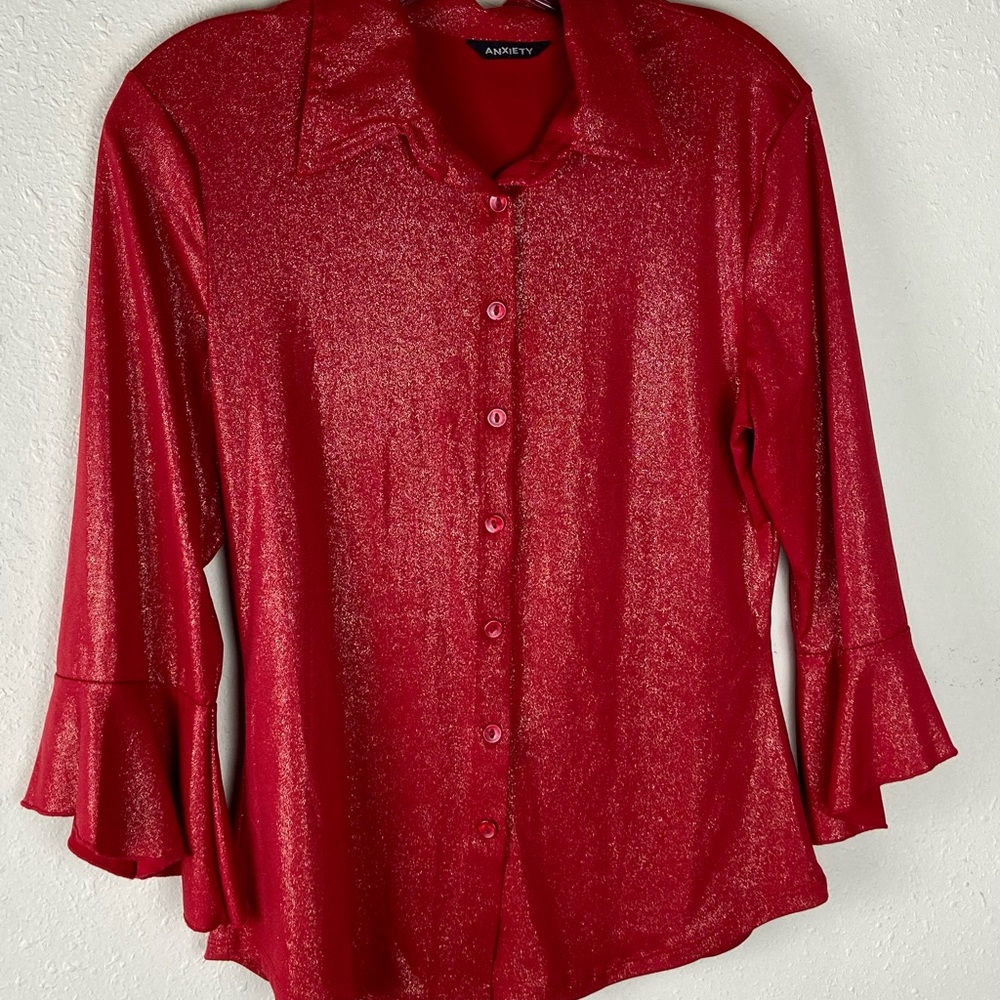 90s does 70s Disco Blouse